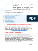 Glimpses of India, Class 10, English, First Flight - Summary, Explanation, Word Meanings
