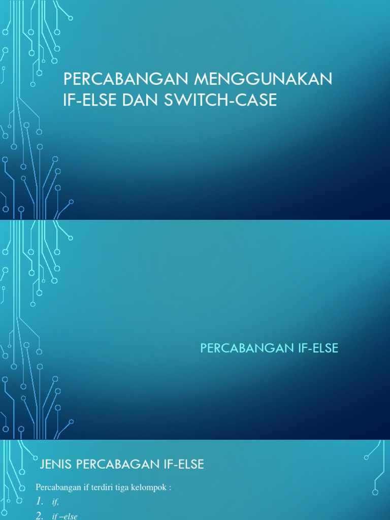 Materi 3 if-ELSE Dan Switch-Case | PDF