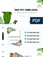 Cactus Background Powerpoint Templates