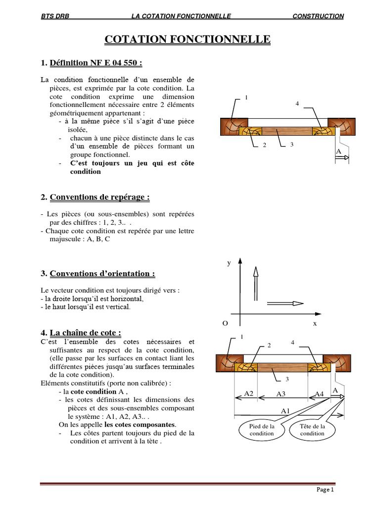 Cotation Fonctionnelle et Chaînes de Cote | PDF