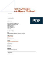 Literatura y Arte en El Mundo Antiguo y Medieval - Universidade de Santiago de Compostela