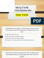 MCQ Based Questions On Friction