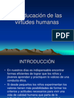 La Educación de Las Virtudes Humanas