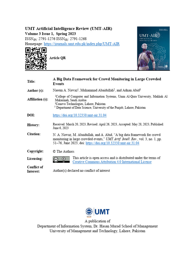A Big Data Framework For Crowd Monitoring in Large Crowded Events | PDF ...