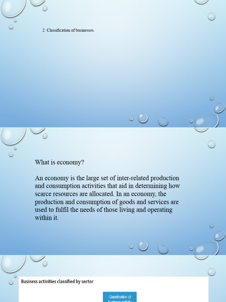 Classification of Businesses. IGCSE Business Studies PDF | PDF