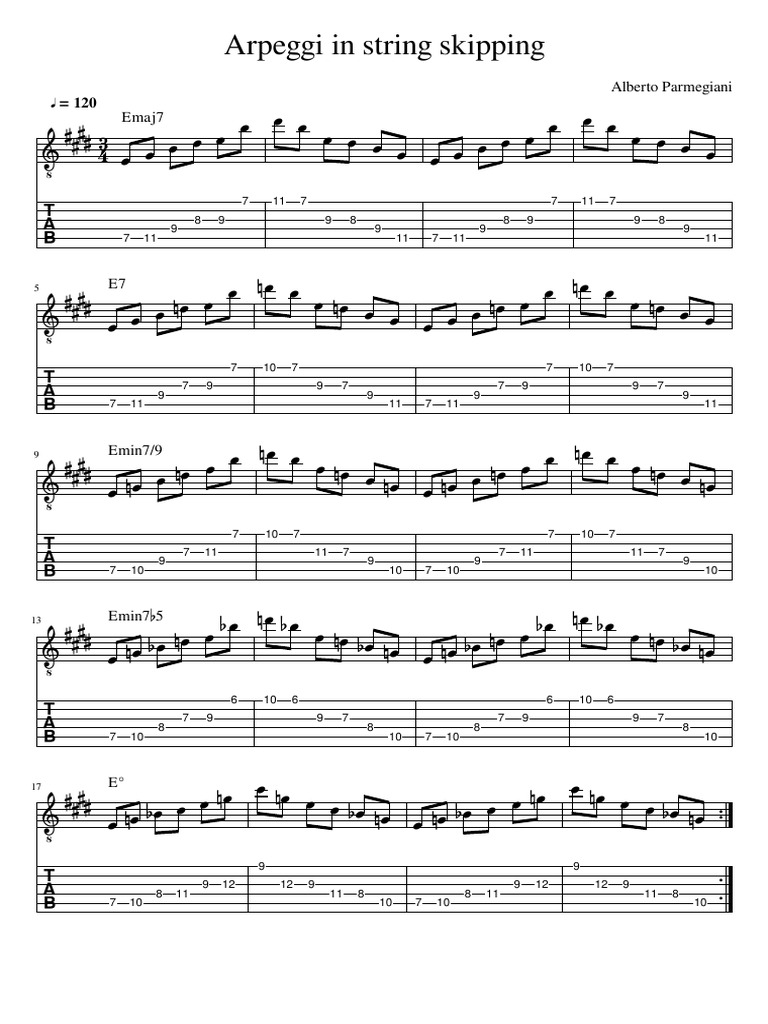 String Skipping Arpeggios Guide | PDF