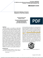 Mathematical Modeling of Pulsation Dampeners in Fluid Power Systems