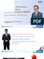 Mahasiswa Berkarakter Pancasila Dalam Kurikulum Program MBKM