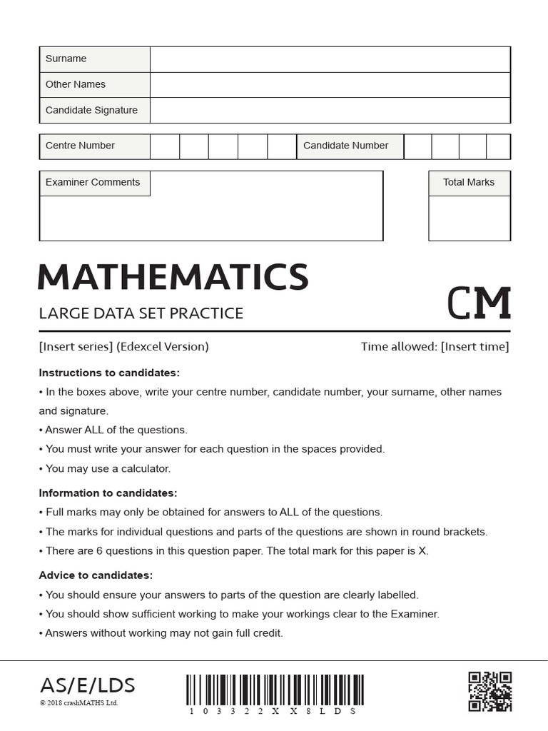 Large Data Set Practice Questions | PDF