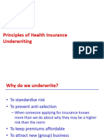 Example - Principles of Health Insurance Underwriting