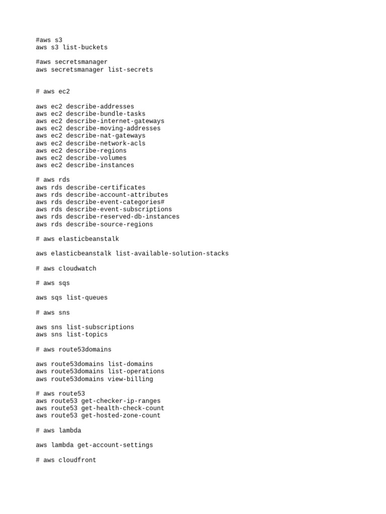 Commands List PDF Data Transmission Interactive Media