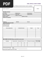 ECCJob Application Form