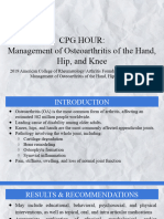 Management of Osteoarthritis of The Hand, Hip, and Knee