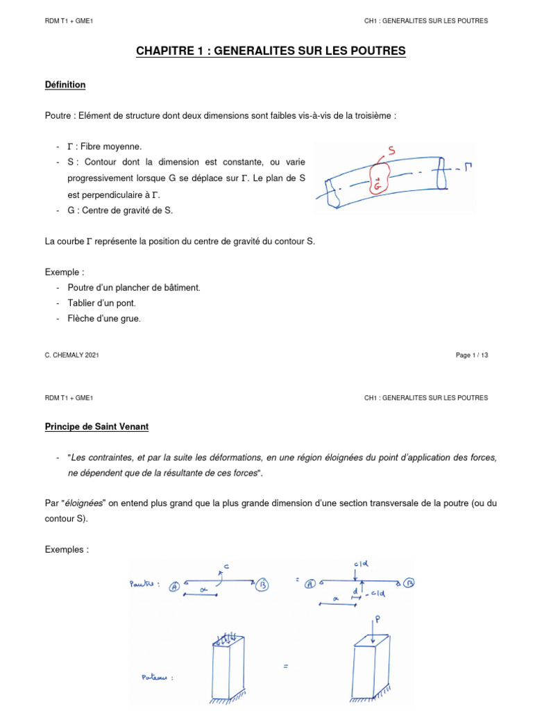 Généralités sur les poutres en RDM | PDF | Résistance des matériaux ...