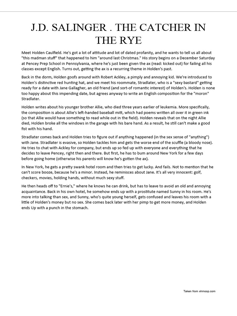 Catcher in The Rye PDF