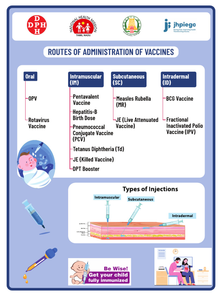 23 Routes of Administration of Vaccines TN | PDF