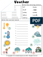 Weather Worksheets Printable