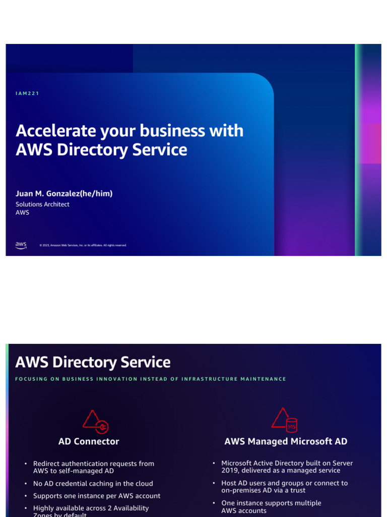 Accelerate Your Business With AWS Directory Service | PDF | Amazon Web ...