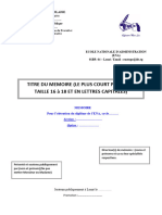 Guide de Redaction Memoire Document de Travail Plan de Travail Fini