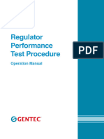 Regulator Performance Test Procedure Operation Manual