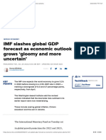 IMF Cuts Global GDP Forecast As Economic Outlook Grows Gloomy