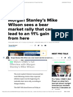 Morgan Stanley's Mike Wilson Sees A Bear Market Rally That Can Lead To An 11% Gain From Here