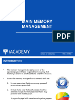 Main Memory Management