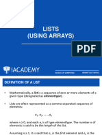 02 Lists (Using Arrays)