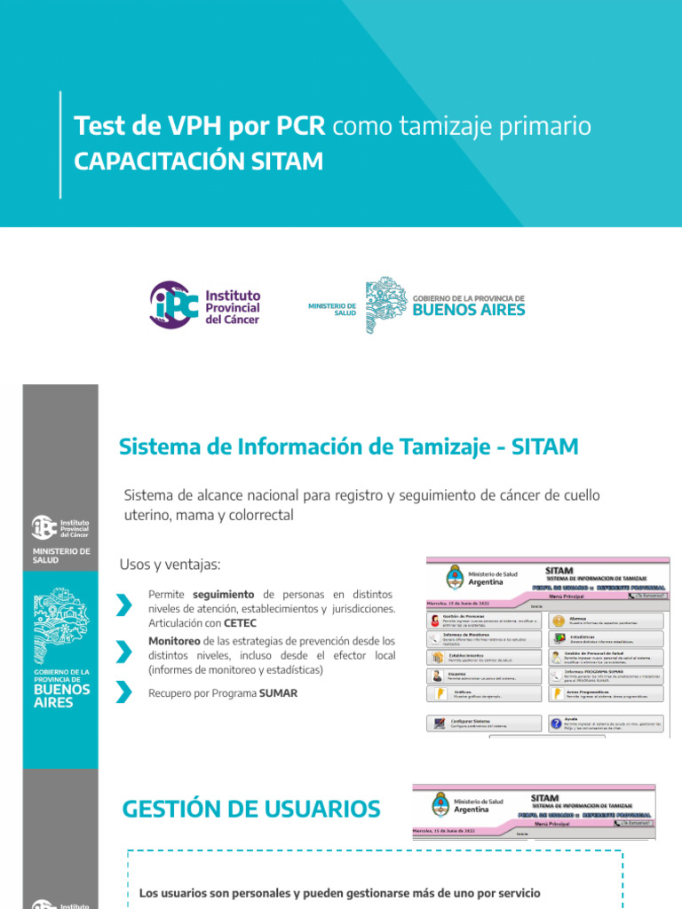 Capacitación en Sistema SITAM para Tamizaje | PDF | Especialidades ...
