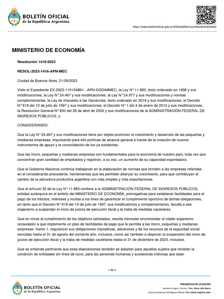 Sergio Massa Prepara Una Batería de Medidas para Monotributistas ...
