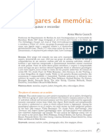 Os Lugares Da Memoria Anna Maria Guasch