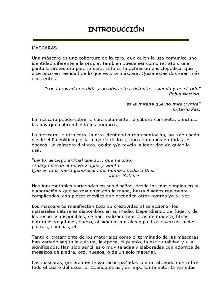 601 Significado de Las Mascaras PDF Máscara Rituales