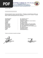 Sample Demit Letter for Masons | PDF | Freemasonry | Gospel Of Matthew