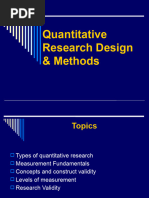 Quantitative Research Design and Methods