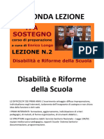 TFA SOSTEGNO - LEZIONE n.2 - Disabilità e Riforme Della Scuola