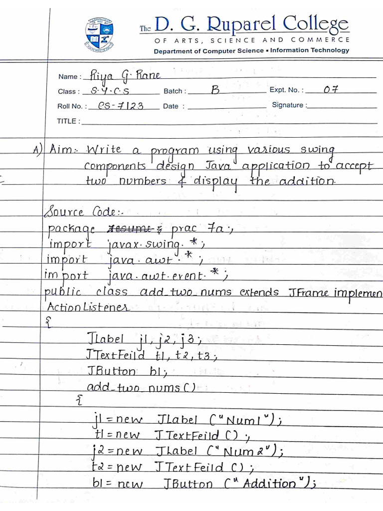 Java Pract7 | PDF