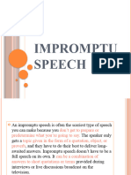 Impromptu Speech
