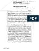 Certidão de Inteiro Teor: Certifico 8.321 Do Livro 2 - Registro Geral, Conforme Imagem Abaixo