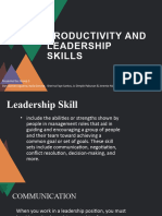 Productivity and Leadership Skills