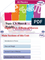 1.5.1 Newton Laws of Motion (Effects of Forces)