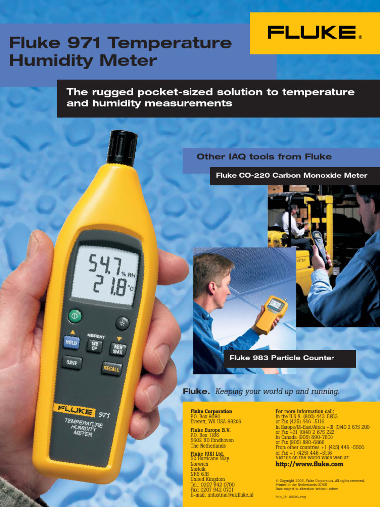 Fluke 971 Temperature Humidity Meter