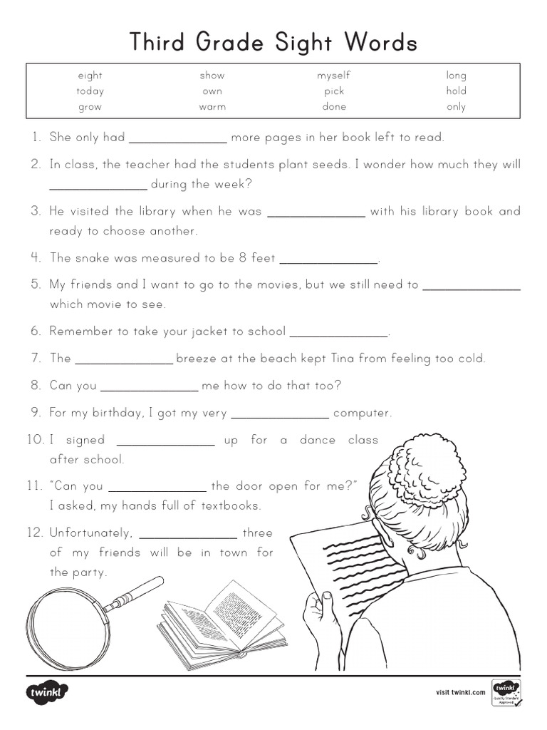 Grade 3 Sight Words Activity | PDF
