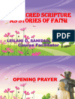 The Sacred Scrpture As Stories F Faith PDF