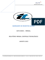 Barragem de Rejeitos Almas: Data Book - Mensal