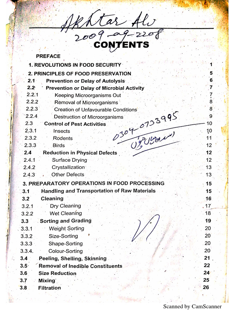 Food Processing and Preservation (J. Awan) PDF