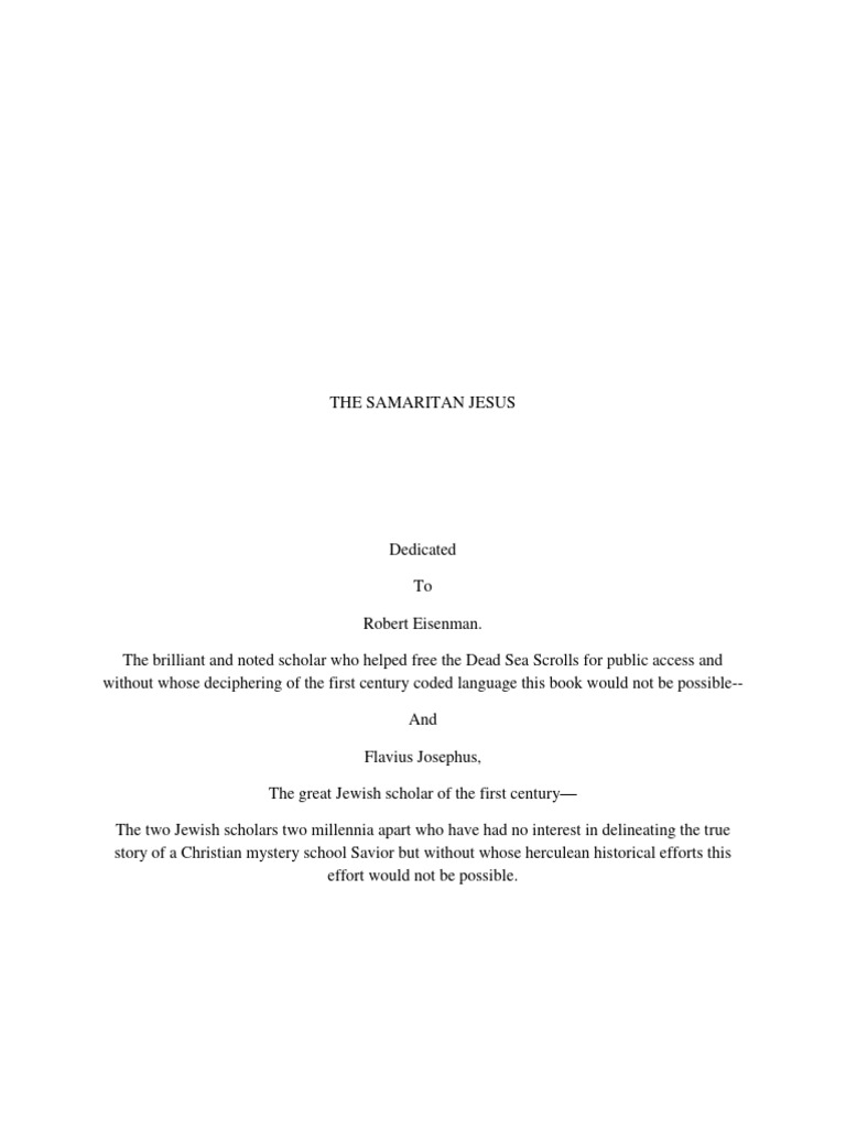 Samaritans, Jesus, and Historical Mysticism | PDF | Jesus | Pontius Pilate
