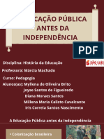 A Educação Pública Antes Da Independência