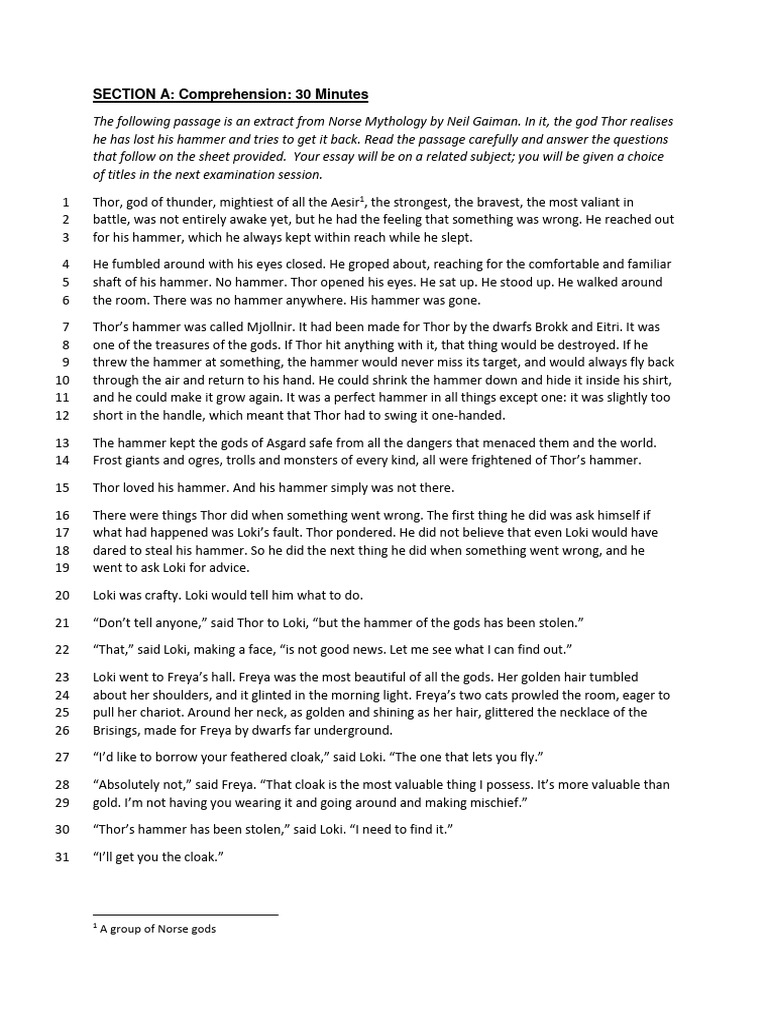 11 Plus English Sample Paper Stockport Grammar School 2020 PDF Loki