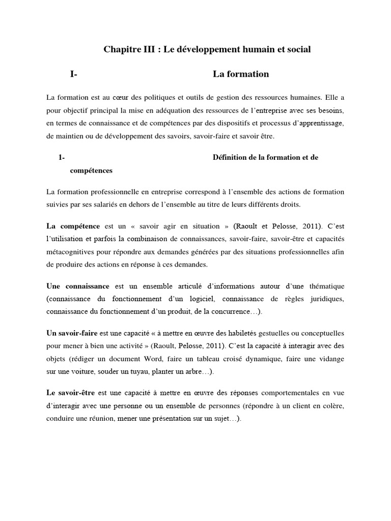 Formation et développement des compétences | PDF | Compétence ...