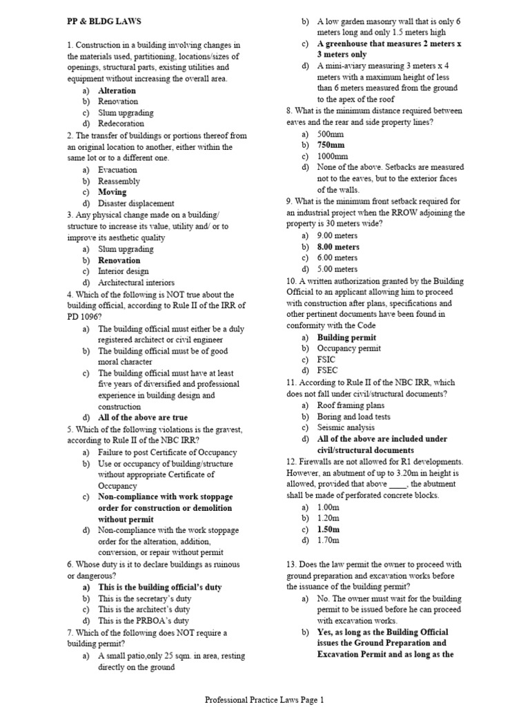 Industrial Project Setback Requirements | PDF